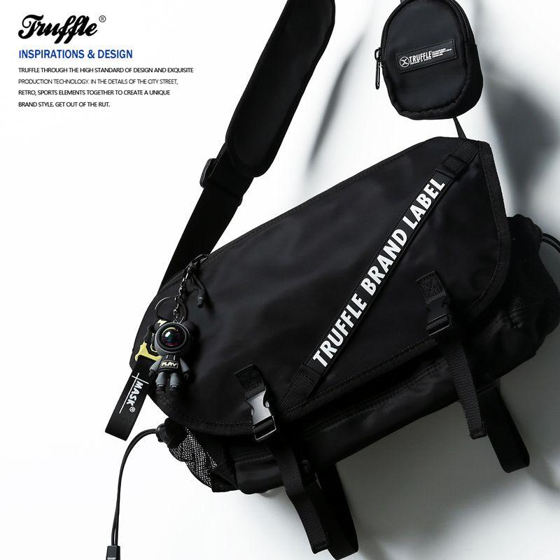 

Truffle Graffiti One-Shoulder Street Students Crossbody Bag XK-DLG classic black + MA black Gray