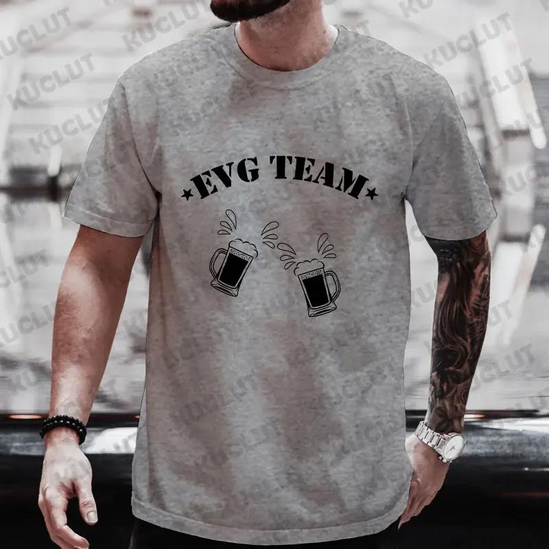 French EVG Team Future Groom Squad T Shirt Engagement Wedding Single Farewell Tees Bachelor Stag Party Tshirt Beer Graphic Tops