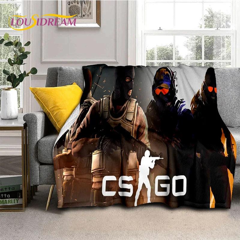CS GO,Counter Strike Game Gamer Soft Flannel Blankets,Throw Blanket Comfortable Blanket for Picnic Beds Sofa Home Bedroom Gifts
