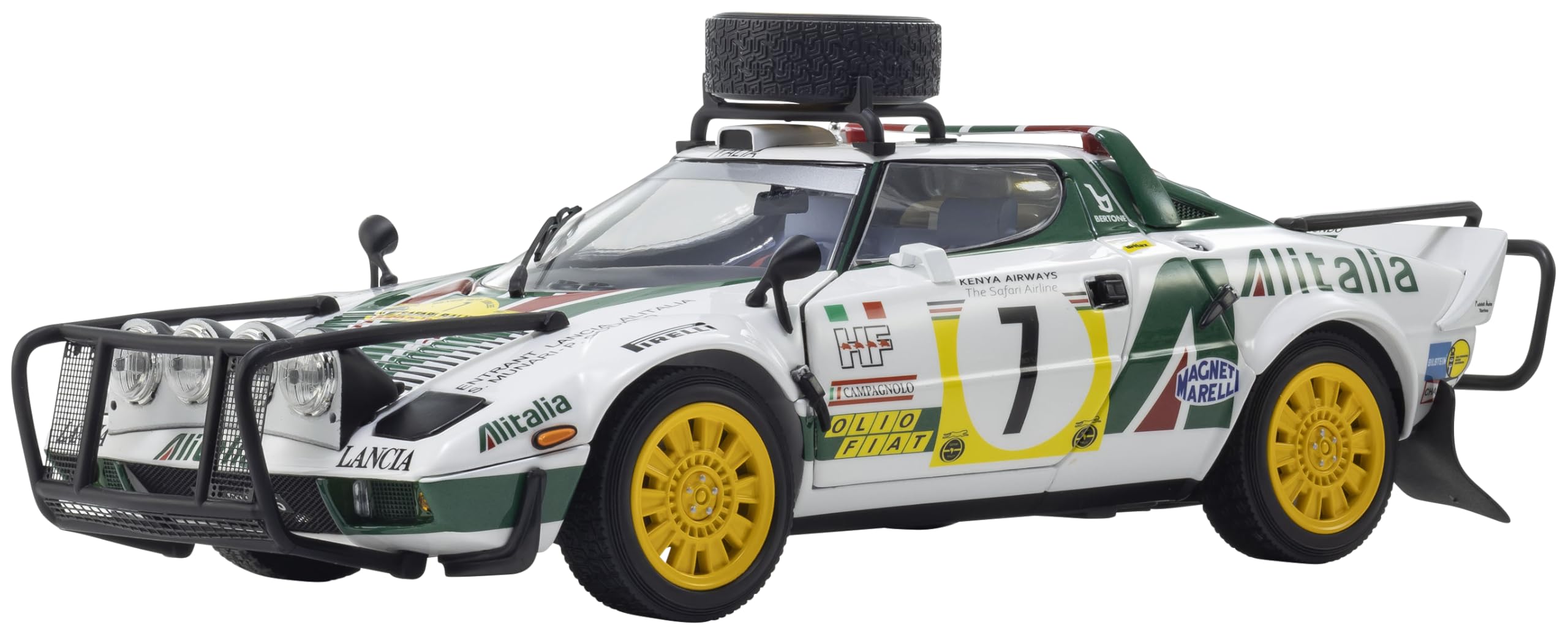 

Kyosho Оригинальная масштабная модель Lancia Stratos HF Safari 1977 Готовая модель KS08130G 1/18 #7