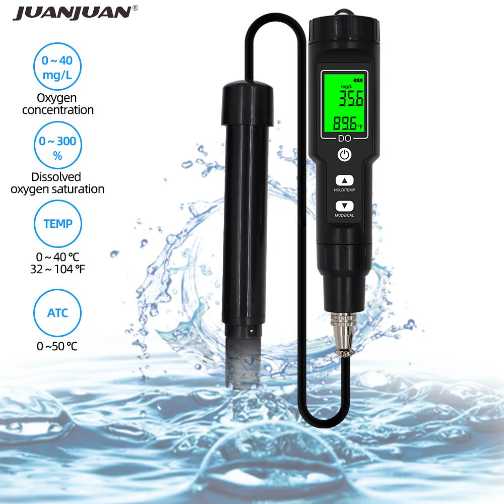 Professional DO9100 Dissolved Oxygen Meter Backlight Digital DO Tester Water Quality Detector for Seawater Freshwater Fish Tank