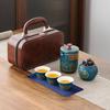Travel Tea Set Small Set Portable Kung Fu Tea Set Outdoor Express Cup Business Souvenir Print
