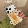 Compatible with Apple 17 Pro Max: Gilded Yellow Stars & Small Dog Cartoon Electroplated Case for iPhone 15/13.