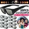 20-1Pcs Solar Eclipse Glasses Safety Sun Directly Viewing Paper Glasses Eye Protection UV Resistant Sun Observation Sunglasses