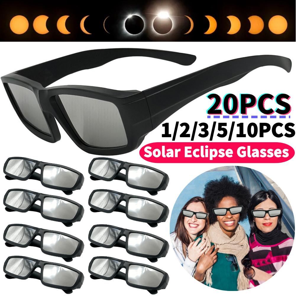 20-1Pcs Solar Eclipse Glasses Safety Sun Directly Viewing Paper Glasses Eye Protection UV Resistant Sun Observation Sunglasses