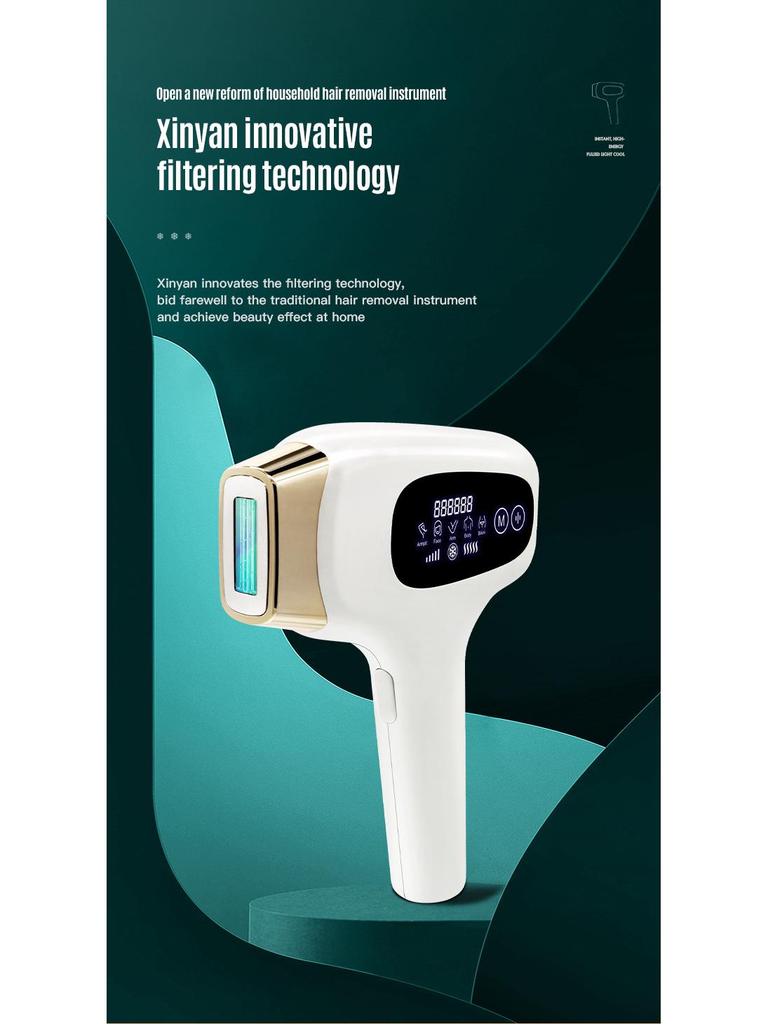 Full Body IPL Hair Removal Device with Painless Ice Sensation Therapy