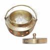 Multipurpose Brass Kapoor Dani, Aroma Diffuser, Incense Burner, Pack of 1(Round)
