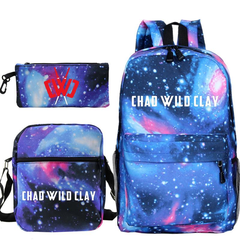 Popular game merchandise printed backpack popular student bag three-piece set