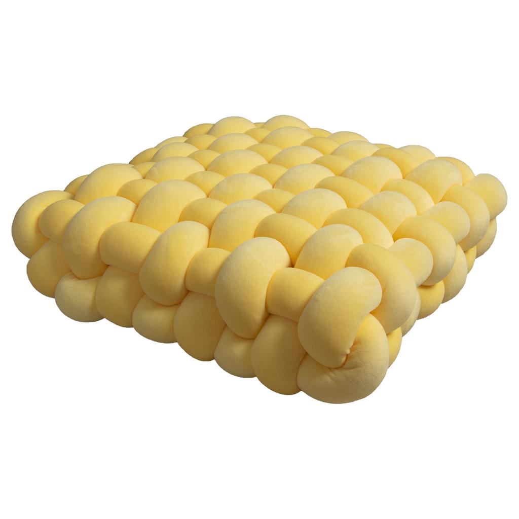 Living Room Cushion Square Hand Woven Plush Household Solid Color Bedroom Pillow Nordic Style Sofa Decoration Bay Window Cushion