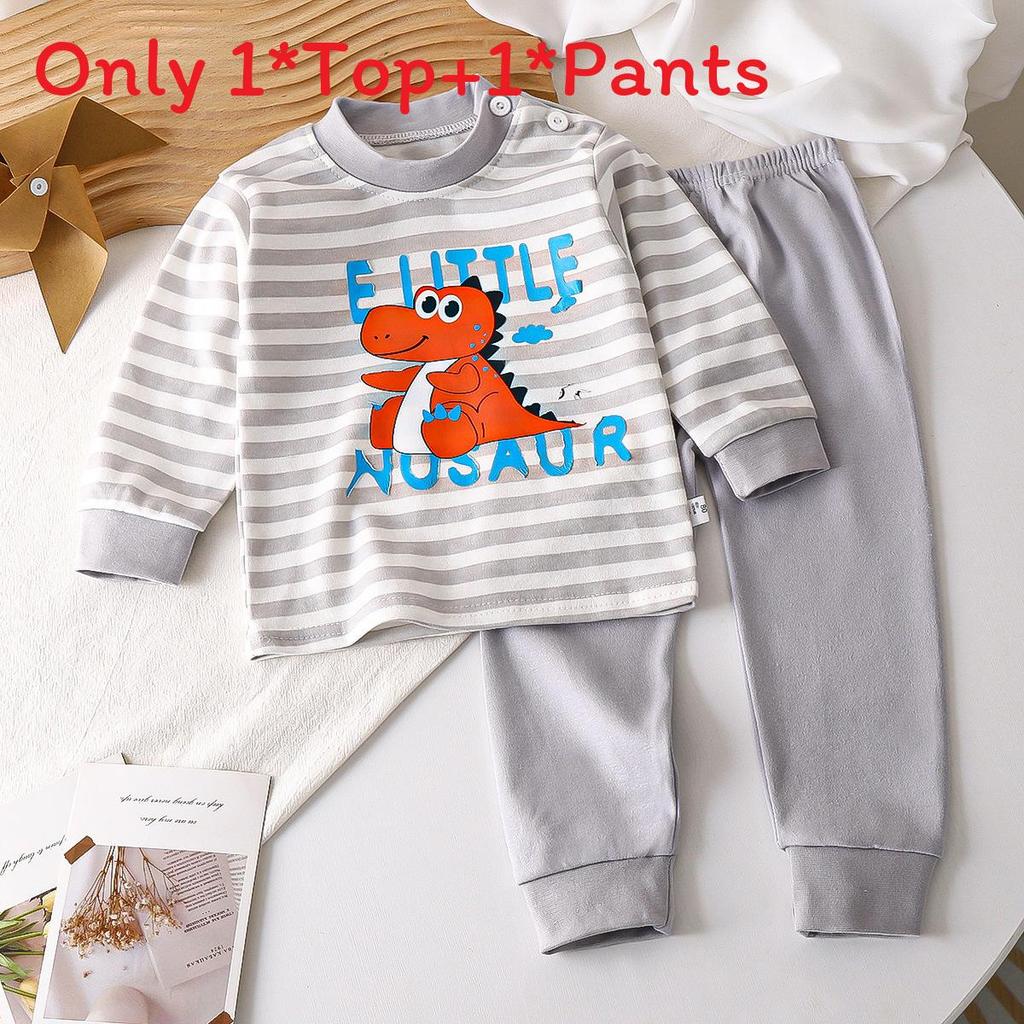 Çocuklar İçin Yazlık Pamuklu Çizgi Film Baskılı Pijama Takımı 3-8 Yaş