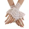 Breathable Wrist Covers With Lace Patterns Sheer Nails Art Photo Props Comfortable Sheer Sleeves