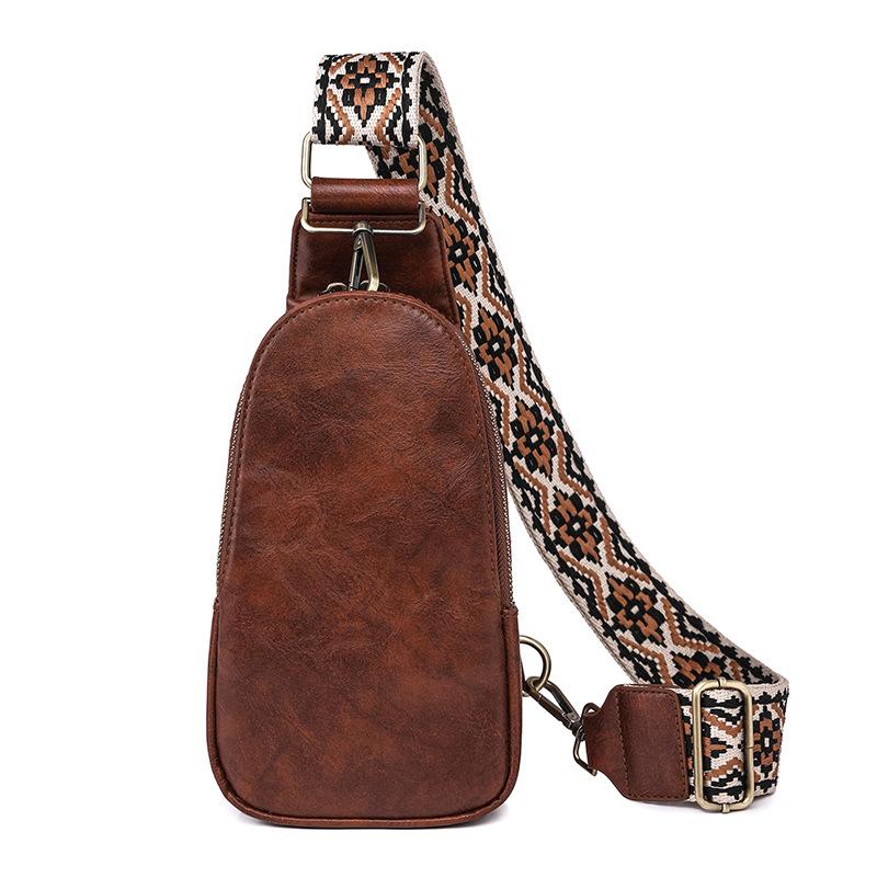 Ladies' Crossbody Bag, European and American Retro Ladies' Chest Bag, Single-shoulder Mobile Phone Bag