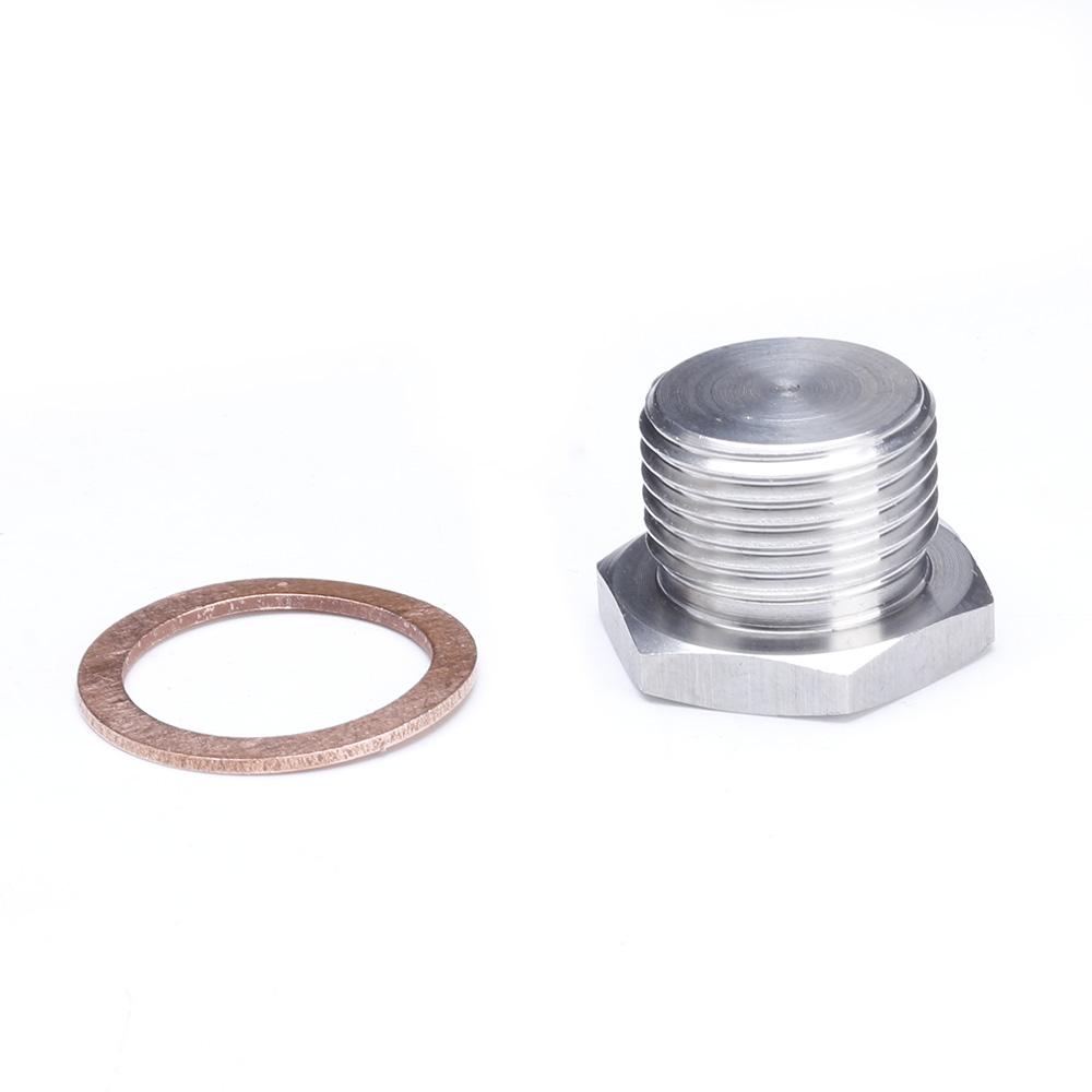 304 Stainless Steel M18 X 1.5 Thread O2 Oxygen Sensor Plug Fit For American European Japanese Cars and Trucks
