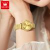 OLEVS Women's Watches Simple Fashion Original Watch Stainless Steel Mesh Strap Waterproof Luminous Watches For Women