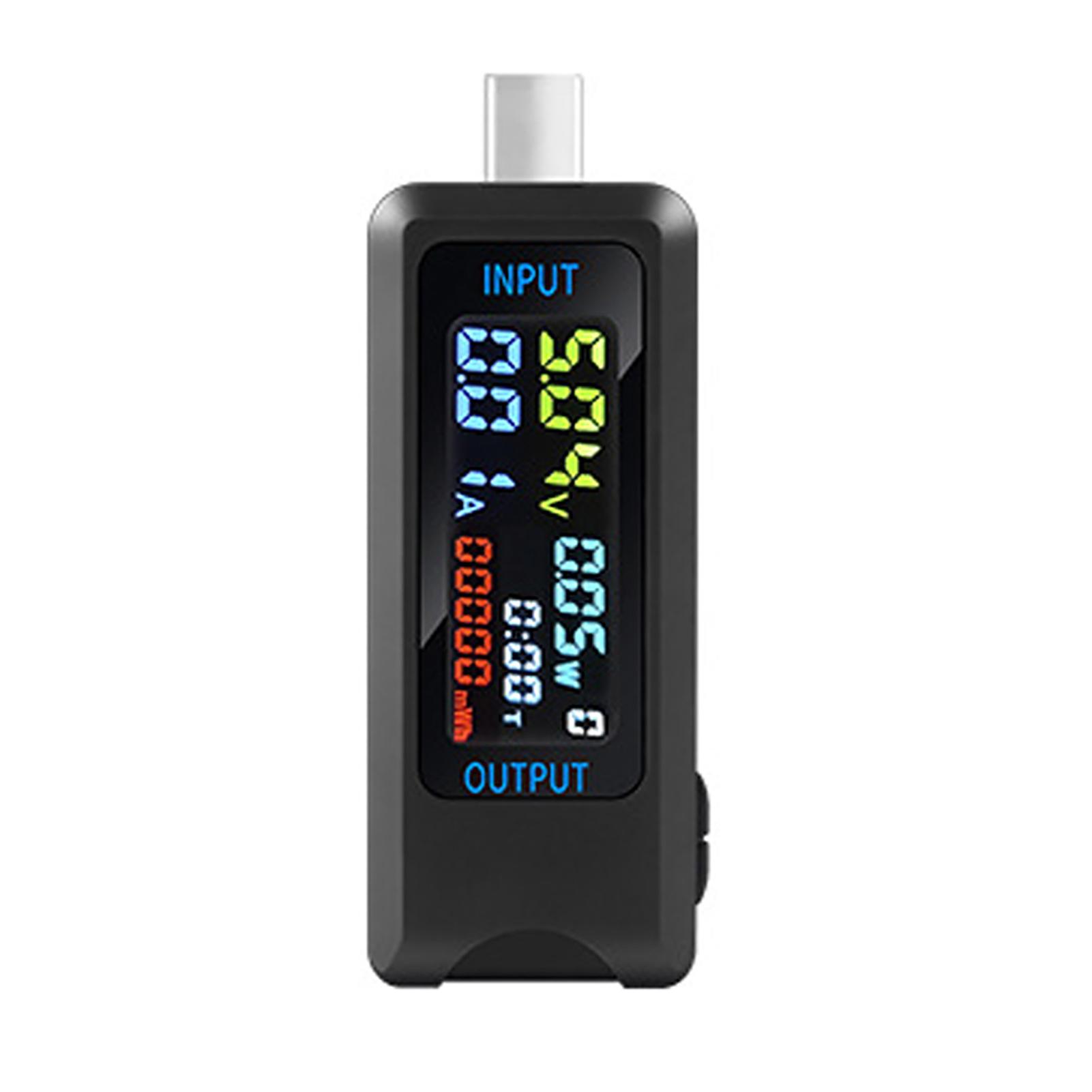 

Multi function USB Voltage Current Test Meter Digital IPS Display Capacity Tester Power Tester Digital Voltmeter 6527-T різнокольоровий