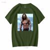 HOT Jason Momoa Classic T Shirt Size S 5XL Best  Vintage Washed Comfortable Stretched Soft Streetwear Slightly Fashion