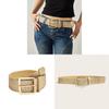 Casual Boho Pp Straw Belt With Alloy Buckle For Women Fashion Accessories Spring 2026