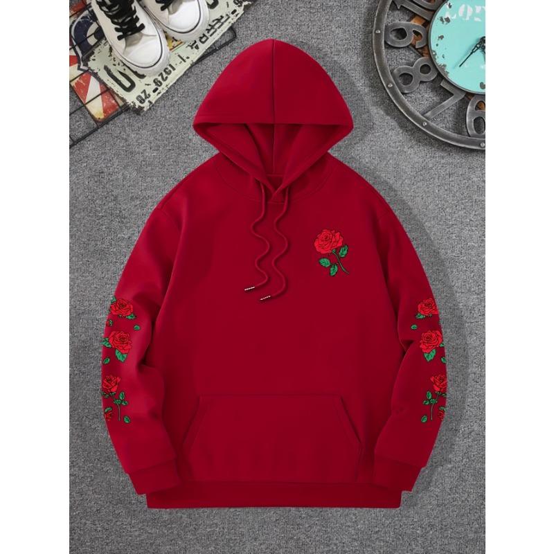 New Winter Casual Women's Loose -Lined Warm Hooded Sweatshirt
