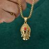 Accessories Retro Personality Accessories Necklace, Stainless Steel Buddha Sakyamuni Buddha Statue Men's Pendant