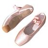Ballet Pointe Dance Shoes for Adults & Children - Satin, Leather Toe, Beginner Straps, Art Exam & Practice Use