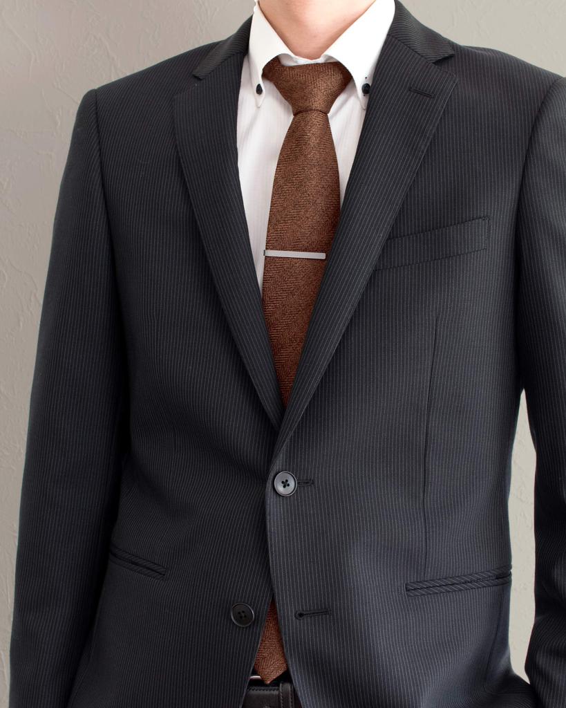 Tabarat Tie Made in Phosphor of Clips, Fingerprint-Resistant, Japan, Bronze, Clip-On, Men's, Tps-023 (Set 3)