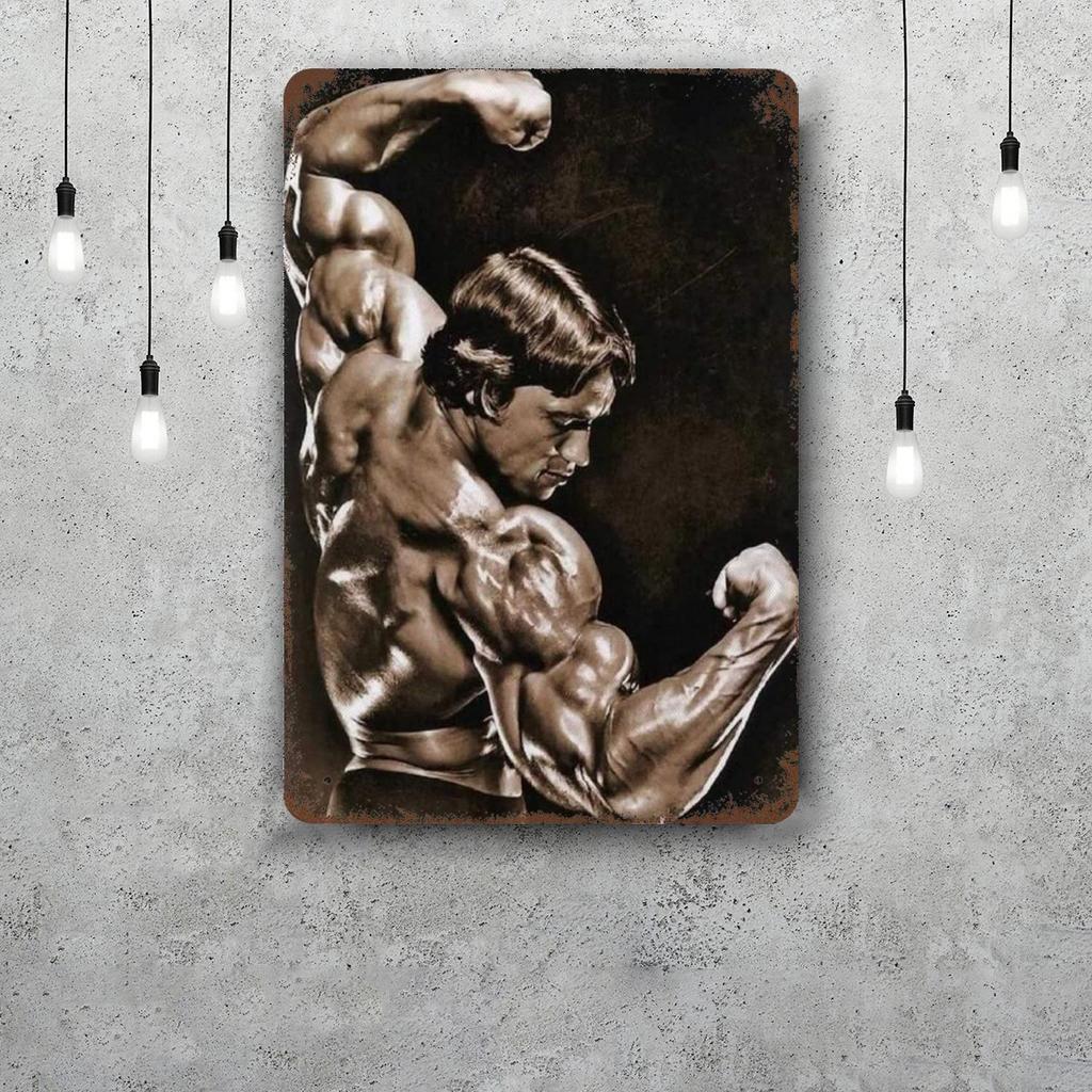 Bodybuilding Funny Bar Metal Sign Retro Plaque Vintage Sign Alcohol Drinker Pub Club Man Cave Kitchen Wall Decoration