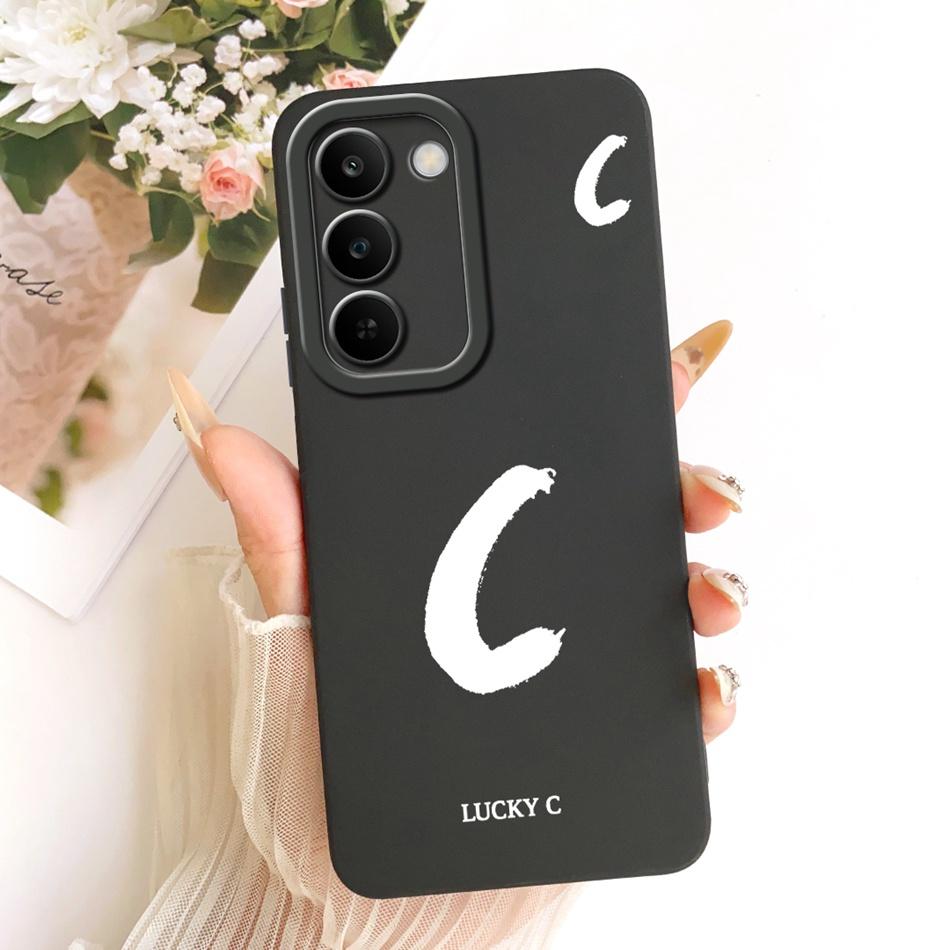 For Realme C83 Lucky Initial Letter Phone Case For Realme C83 C 83 5G Soft Silicone Cases Bumpers