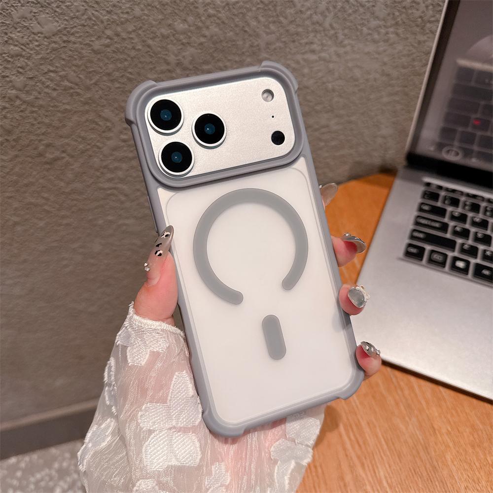 Shockproof Matte Magnetic Case For iPhone 17 16 15 14 13 12 Pro Max 16E Phone For Magsafe Wireless Charging Clear Hard Cover