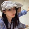Fashion Polka Dot Beret Hat for Women Soft Cotton Spring Summer Sunshade Forward Cap JK Girls Newsboy Painter Artist Caps