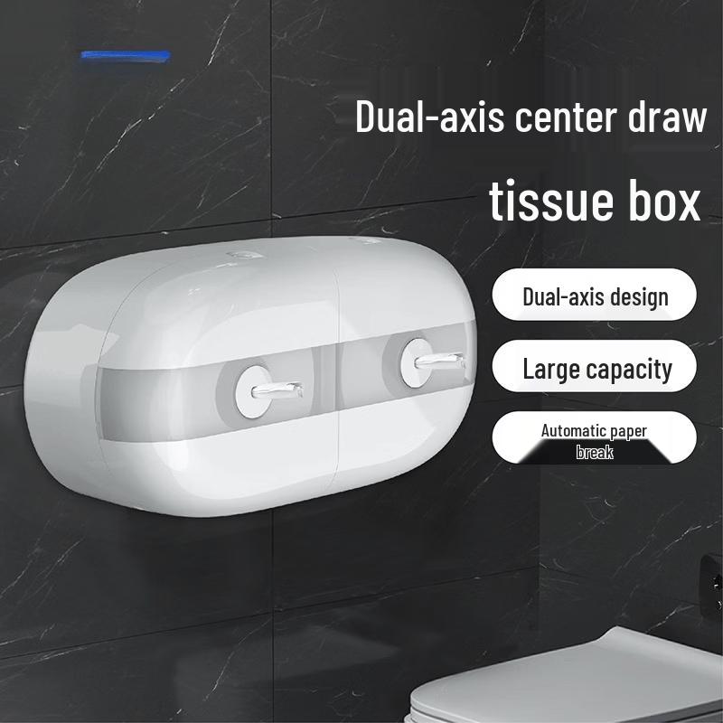 MDNG Wall-Mounted Double Roll Toilet Paper Holder