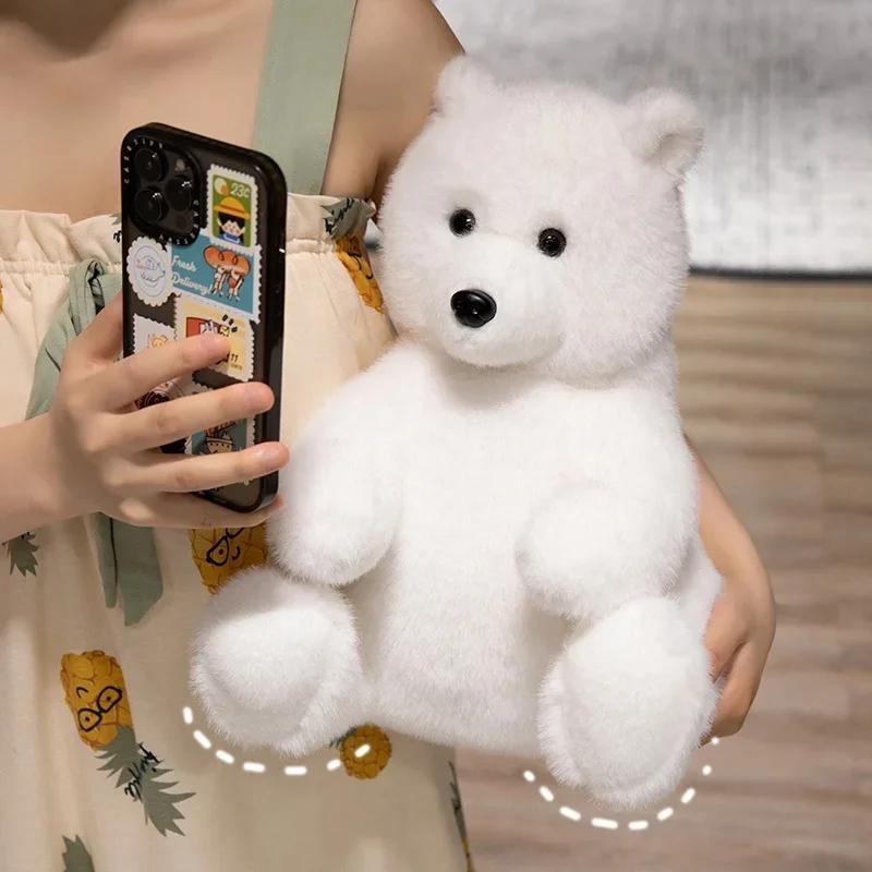 New Premium Quality Black Bear Plush Stuffed Animals White Polar Bear Plush Toys Cuddle Gifts for Children Christmas Birthday