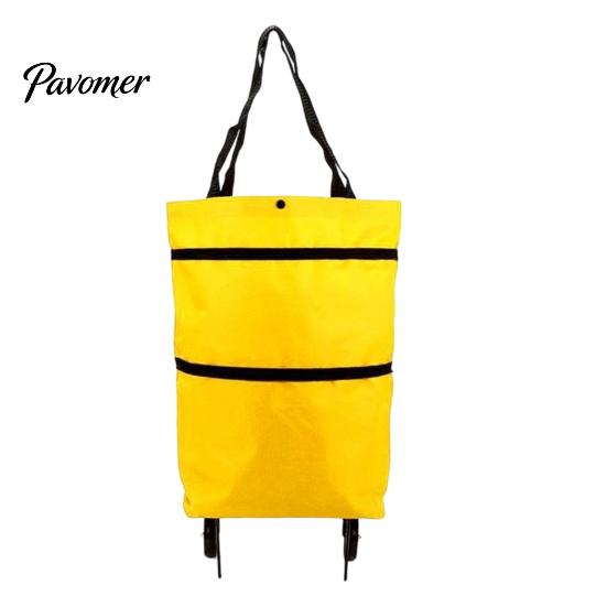 Carrello della spesa riutilizzabile ecologico, borsa della spesa pieghevole con ruote, carrello resistente in tessuto Oxford impermeabile, carrello con manico robusto e rotelle