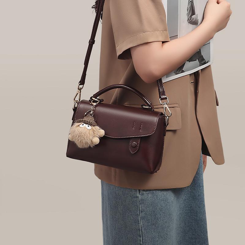 Bag Women'S Bag Autumn And Winter Leather Shoulder Messenger Bag Mailman Bag Fashion And High-End Handbag