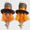 Colorful Mexican Ethnic Straw Hat for Halloween Carnival Dance Party