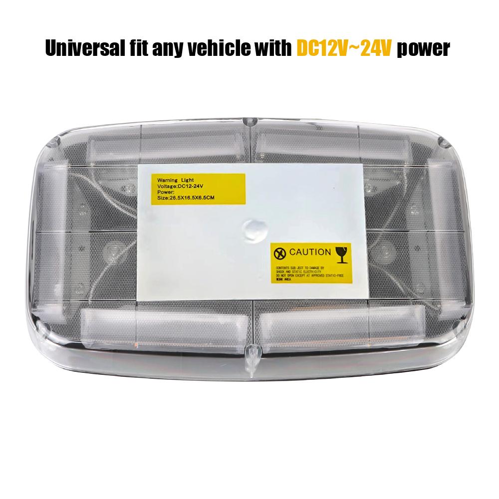 Car Strobe Warning Light Emergency Signal Lamp Vehicle Roof Flashing Beacon DC12~24V Yellow LED COB Ceiling Lamp Car Lights Police Flasher