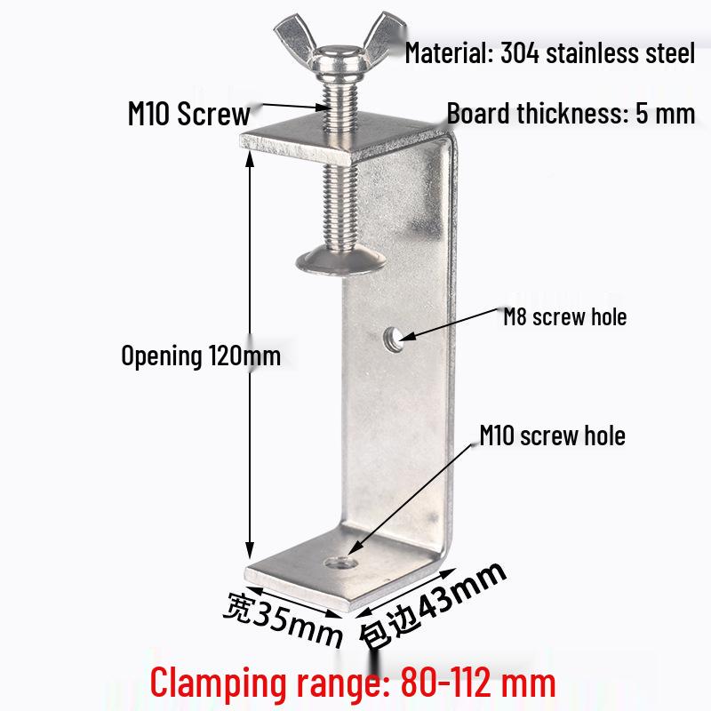 304 Stainless Steel U-Shaped Tiger Pipe Clamp Fastening Clip