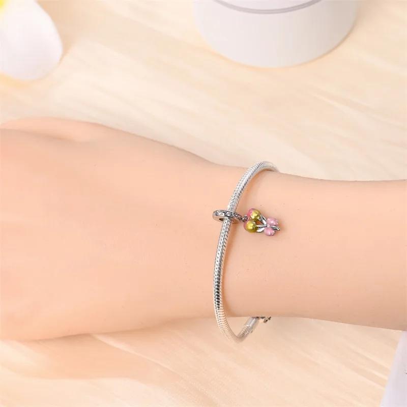 Charm Bead Charms Authentic Copper Tulip Bead Charms Compatible With Bracelets Jewellery Diy Women Party Gift High Quality