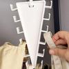Angled Closet Accessory Rack, White Plastic Double Sided Hanger Holder for Scarves Belts and Closet Storage Use