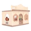 1:12 Scale Doll House Furnishings Plastic Miniature TV Tea Table Sofa Fireplace Flower Pots Living