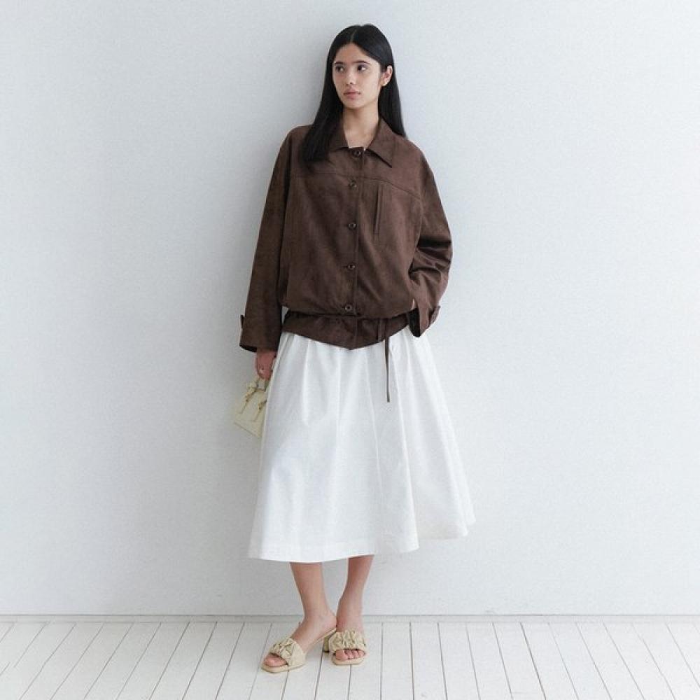 

On On Pintuck A Line Skirt New6xs342 BLACK/66