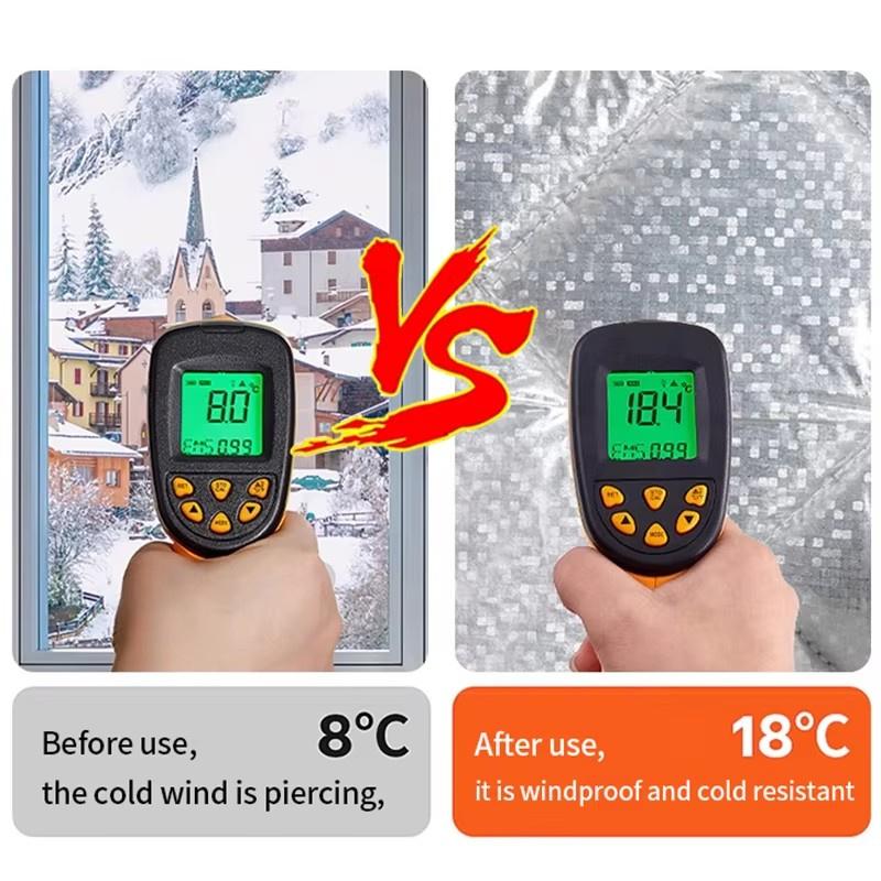 Winter-Isolier-Fenstervorhang Winddichte und Warme Vorhänge Dicke gesteppte Thermohülle Vorhänge für Winterwärme und Windschutz
