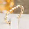 Stackable Rings with Fashionable Beads Simple Beads Water Wave Rings for Women Jewelry Gift