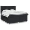 VidaXL Slatted Bed Base with Mattress Black 180x200 Cm Faux Leather 3290732