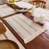 Cotton and linen style placemat tassel color matching woven table flag American country farmhouse holiday party decoration table mat