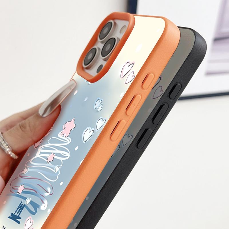 Blue Line Chirstmas Tree Design Shockproof Case for iPhone 17 16 15 14 Pro Max 13 Air - Flexible TPU Cover with Leather Texture