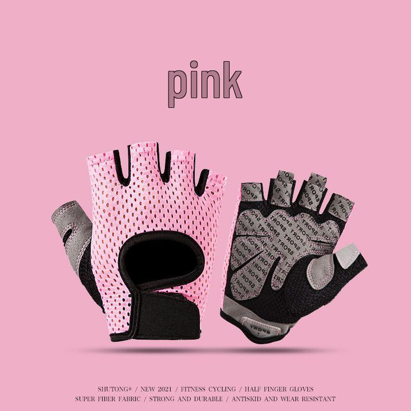 Ademende Mesh Halve Vinger Fitnesshandschoenen voor Mannen & Vrouwen - Antislip, Anti-Eelt, Ideaal voor Gym, Yoga, Fietsen en Sport