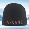 Golden Letters On a Black Background Knitted Hat Unisex Women Unisex Beanie Pullover Cap Winter Thermal Warm Christmas Outdoor Cycl