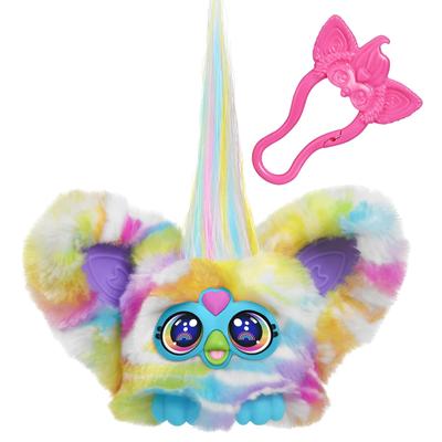 Hasbro Furby Furblets Ziva Mini Electric Plush Toy for Boys and Ages Furby Authentic Friend, Girls, 6+, Rainbow, Zebra, Speak, Musical, G1778,