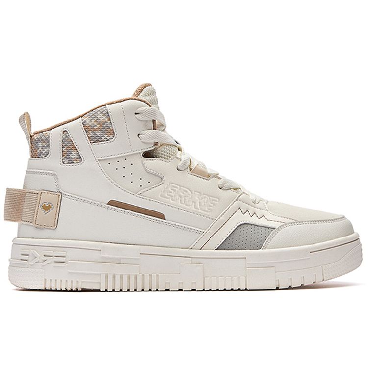 Hongxing Erke Contract Fabric Synthetic Leather Mechanical Revolution - Dawn High-Top Sneakers Men sneakers Linen 51121301081-001