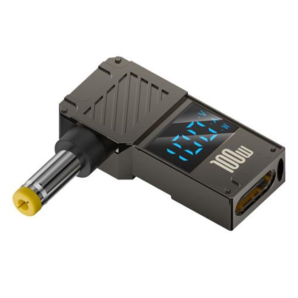 

Адаптер для заряджання ноутбука PD 100 Вт Type-C до DC 4.8x1.7 мм Цифровий дисплей Конвертер для швидкої зарядки As Shown A